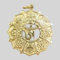 Pendentif tibétain en laiton Om - Pendentifs tibétains bouddhistes