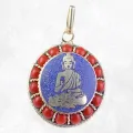 Pendentif tibétain Bouddha en méditation - Pendentifs tibétains bouddhistes