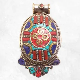 Gros pendentif tibétain bouddhiste Dordjé varja - Pendentifs tibétains bouddhistes