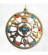 Pendentif tibétain Dordjé signes auspicieux