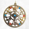Pendentif tibétain Dordjé signes auspicieux
