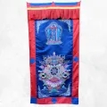 Rare tenture bouddhiste bhoutanaise en soie Kalachakra - Tentures bouddhistes