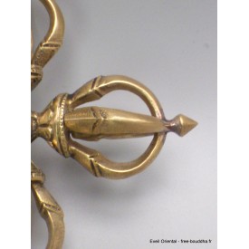 Double dorje varja bouddhiste 5 branches 11 cm Cloches et dorjé tibétains DV3