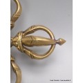 Double dorje varja bouddhiste 5 branches 11 cm Cloches et dorjé tibétains DV3