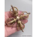 Double dorje tibetain varja bouddhiste 5 branches 11 cm - Dordjé, double dorjé (sans cloche)