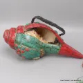 Conque tibétaine de cérémonie 1,2 kg - Authentique fait main - Objets rituels bouddhistes