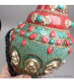 Authentique Conque tibétaine de cérémonie 1,2 kg Objets rituels bouddhistes 4046.24