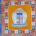 Tenture tibétaine Kalachakra safran Objets rituels bouddhistes TNKA6