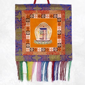 Tenture tibétaine Kalachakra safran Objets rituels bouddhistes TNKA6