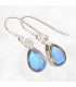 Boucles d'oreilles Labradorite bleue goutte 