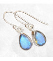 Boucles d'oreilles Labradorite bleue goutte 