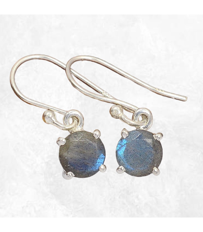 Boucles d'oreilles argent Labradorite bleue Bijoux en Labradorite Bleue SK48.4