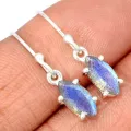 Boucles d'oreilles Labradorite marquise - Bijoux en Labradorite Bleue
