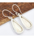 Boucles d'oreilles Goutte Scolecite blanche 