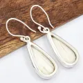 Boucles d'oreilles Goutte Scolecite blanche - Boucles d'oreilles en pierres naturelles