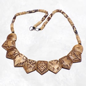 Collier tibétain bouddhiste 8 signes auspicieux Bijoux tibetains bouddhistes WN51