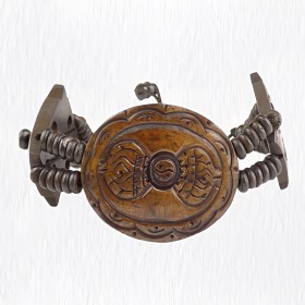 Bracelet tibétain sculpté Dorje vajra