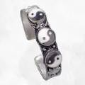 Bracelet tibétain 3 pierres Ying Yang - Bijoux tibetains bouddhistes