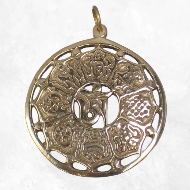 Pendentif tibétain en laiton - Pendentifs tibétains bouddhistes