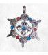 Pendentif tibétain Roue du Dharma et Dorjé