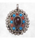 Bijou tibétain pendentif Ghau pierre naturelle Bijoux tibetains bouddhistes 2668.5