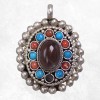 Bijou tibétain pendentif Ghau pierre naturelle Bijoux tibetains bouddhistes 2668.5