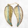 Boucles d'oreilles ethniques forme feuille Boucles d'oreilles tibétaines LBOT22