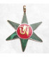 Pendentif tibétain symbole bouddhiste Om en malachite