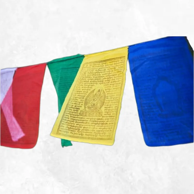 Drapeaux tibétains mantras qualité supérieure 25 x 20 cm - Drapeaux tibétains
