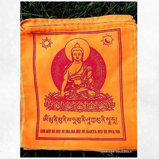 Drapeaux de prières Bouddha Sakyamouni - Drapeaux tibétains