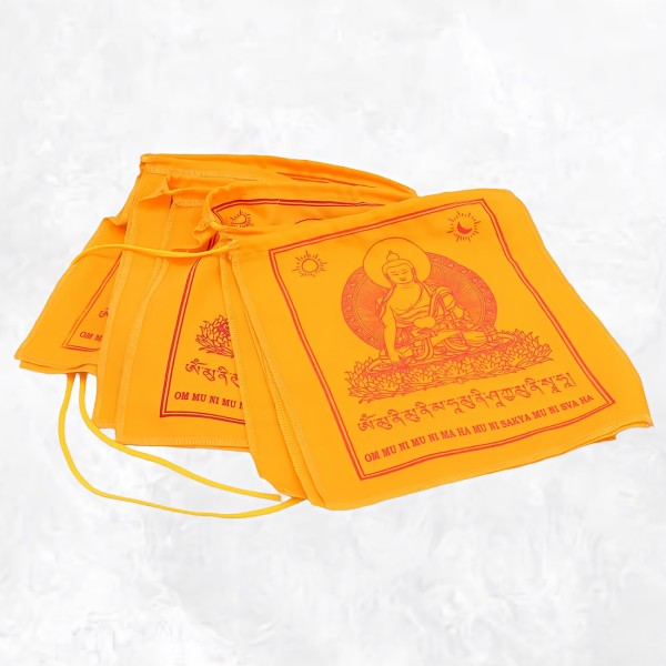 Drapeaux tibétains Bouddha Sakyamouni