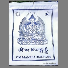 Drapeaux tibétains Om Mani Pedme Hum