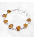 Bracelet en argent Citrine brute
