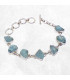 Bracelet en argent 925 et aigue-marine : Élégance et Bien-être