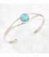 Bracelet jonc en authentique Larimar