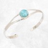 Bracelet jonc en authentique Larimar