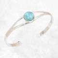 Bracelet Larimar femme argent 925, qualité AAA, bijou naturel certifié
