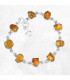 Bracelet argent Citrine brute serti clos-n
