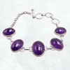 Bracelet Amethyste violette cabochon qualité AAA