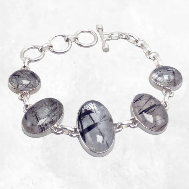 Bracelet Quartz Rutile cabochon - Bijoux en Quartz Rutile