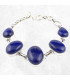 Bracelet argent Lapis Lazuli cabochon