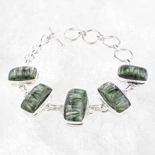 Bracelet en pierre Séraphinite