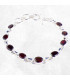 Bracelet en pierre Grenat facetté forme ovale