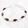 Bracelet Grenat facetté forme marquise