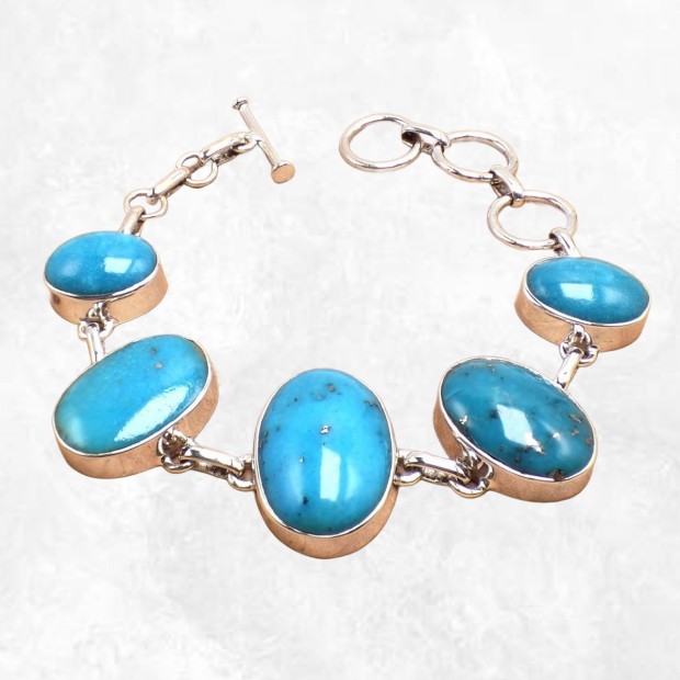 Bracelet Turquoise de Nishapur – Authentique argent 925