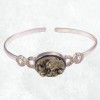 Bracelet jonc en Pyrite dorée et zirconium