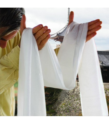 Khata tibétaine blanche lot de 4 Objets rituels bouddhistes khata4