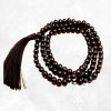 Collier mala tibetain Obsidienne noire