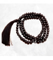 Mala tibétain en pierre obsidienne authentique - Népal