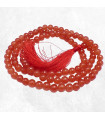 Mala de prières bouddhiste 108 perles de Cornaline Mala tibétain 108 perles madp54
